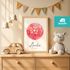 SpecialMe® Baby Poster personalisiert Pusteblume Geburtsposter mit Name & Datum personalisierte Wanddeko fürs Babyzimmer Geschenk zur Geburtpreview