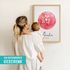 SpecialMe® Baby Poster personalisiert Pusteblume Geburtsposter mit Name & Datum personalisierte Wanddeko fürs Babyzimmer Geschenk zur Geburtpreview
