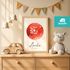 SpecialMe® Baby Poster personalisiert Pusteblume Geburtsposter mit Name & Datum personalisierte Wanddeko fürs Babyzimmer Geschenk zur Geburtpreview