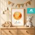 SpecialMe® Baby Poster personalisiert Pusteblume Geburtsposter mit Name & Datum personalisierte Wanddeko fürs Babyzimmer Geschenk zur Geburtpreview