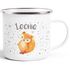 SpecialMe® Emaille-Tasse mit Namen Fuchs Füchsin Motiv Emaille-Becher personalisierte Geschenke Frauen Namensbecherpreview