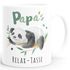 SpecialMe® Kaffebecher Relax-Tasse Panda Spruch Nur keinen Stress | Mama's/Papa's Relaxtasse SpecialMe®preview