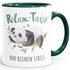 SpecialMe® Kaffebecher Relax-Tasse Panda Spruch Nur keinen Stress | Mama's/Papa's Relaxtasse SpecialMe®preview