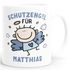 SpecialMe® personalisierte Kaffeetasse Schutzengel mit Name Namenstasse personalisierte Geschenke Glücksbringerpreview