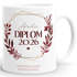  SpecialMe® Personalisierte Tasse mit Wunschnamen – Kaffeebecher individueller Text und Blätterkranz – Geschenk zum {style_variation_string}-Abschluss 2026 – Keramikpreview