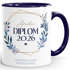  SpecialMe® Personalisierte Tasse mit Wunschnamen – Kaffeebecher individueller Text und Blätterkranz – Geschenk zum {style_variation_string}-Abschluss 2026 – Keramikpreview