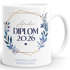  SpecialMe® Personalisierte Tasse mit Wunschnamen – Kaffeebecher individueller Text und Blätterkranz – Geschenk zum {style_variation_string}-Abschluss 2026 – Keramikpreview