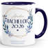  SpecialMe® Personalisierte Tasse mit Wunschnamen – Kaffeebecher individueller Text und Blätterkranz – Geschenk zum {style_variation_string}-Abschluss 2026 – Keramikpreview