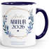  SpecialMe® Personalisierte Tasse mit Wunschnamen – Kaffeebecher individueller Text und Blätterkranz – Geschenk zum {style_variation_string}-Abschluss 2026 – Keramikpreview