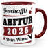 SpecialMe® Tasse Abitur Abi mit Name und Jahr 2026 anpassbar personalisiert Geschenk Abiturient Schulabschluss Tochter Sohnpreview