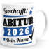 SpecialMe® Tasse Abitur Abi mit Name und Jahr 2026 anpassbar personalisiert Geschenk Abiturient Schulabschluss Tochter Sohnpreview