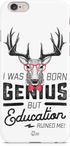 Spruch Hülle {variation_2_option_id} I was born as genius but education ruined me Handyhülle Handy Case Hardcover Schutzhülle Hardcase Moonworks®preview