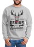 Spruch-Sweatshirt Herren I was born as genius but education ruined me Rundhals-Pullover Moonworks®preview