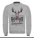 Spruch-Sweatshirt Herren I was born as genius but education ruined me Rundhals-Pullover Moonworks®preview