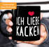 Spruch-Tasse Ich liebe kacken Kaffeetasse Teetasse MoonWorks®preview