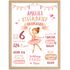 Steckbrief Poster für Mädchen personalisiert | Kinderposter mit Ballerina und Namen | Geschenk Geburtstag  Einschulung | Wanddeko Kinderzimmer SpecialMe®preview
