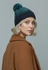 Strickmütze Damen Grobstrick Pudelmütze zweifarbig Ombré Bommelmütze Winter-Mütze Neverless®preview