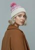 Strickmütze Damen Grobstrick Pudelmütze zweifarbig Ombré Bommelmütze Winter-Mütze Neverless®preview