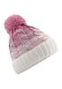 Strickmütze Damen Grobstrick Pudelmütze zweifarbig Ombré Bommelmütze Winter-Mütze Neverless®preview