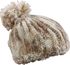 Strickmütze Damen Grobstrick Zweifarbig Melange Winter-Mütze Bommelmütze Pudelmütze Neverless®preview
