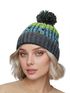 Strickmütze Damen Wintermütze gefüttert Grobstrick dicker Strick Bommel Bunt Neverless® preview