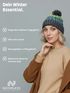 Strickmütze Damen Wintermütze gefüttert Grobstrick dicker Strick Bommel Bunt Neverless® preview