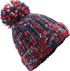 Strickmütze Damen Wintermütze Grobstrick Bunt Rippstrik Bommel-Mütze Pudelmütze Neverless®preview