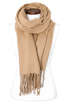 Strickschal mit Fransen einfarbig lang XXL Wollschal Winterschal Neverless®preview