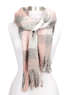 Strickschal mit Fransen einfarbig lang XXL Wollschal Winterschal Neverless®preview