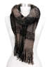 Strickschal mit Fransen einfarbig lang XXL Wollschal Winterschal Neverless®preview