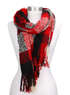 Strickschal mit Fransen einfarbig lang XXL Wollschal Winterschal Neverless®preview