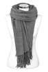 Strickschal mit Fransen einfarbig lang XXL Wollschal Winterschal Neverless®preview