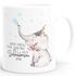 süße Kaffeetasse Elefant Warum Trübsal blasen wenn man auch seifenblasen kann Spruch Motivation positives Denken fröhlich MoonWorks®preview