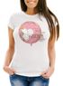 süßes Damen T-Shirt Einhorn auf Donut Ich bin so süß ich könnte Zucker pupsen Unicorn Spruch Slim Fit Moonworks®preview