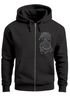 Sweatjacke Herren mit Kapuze Wikinger Kompass Fenris Wolf Vegvisir Asgard Valhalla Ziiphoodie Männer Neverless®preview