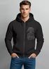 Sweatjacke Herren mit Kapuze Wikinger Kompass Fenris Wolf Vegvisir Asgard Valhalla Ziiphoodie Männer Neverless®preview