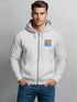 Sweatjacke Herren Zip Hoodie Pullover Kapuze Logo Print Sommer Sonne Welle Strand Meer Fashion Streetstyle Neverless®preview