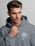 Sweatjacke mit Kapuze Herren Print Palme Line Art Motiv Hoodie-Zipjacke Männer Fashion Streetstyle Neverless®preview