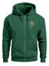 Sweatjacke mit Kapuze Herren Print Palme Line Art Motiv Hoodie-Zipjacke Männer Fashion Streetstyle Neverless®preview