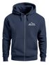 Sweatjacke mit Kapuze Wandern Berge Line-Art Print Aufdruck Motiv Zipjacke Männer Fashion Streetstyle Neverless®preview