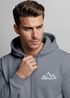 Sweatjacke mit Kapuze Wandern Berge Line-Art Print Aufdruck Motiv Zipjacke Männer Fashion Streetstyle Neverless®preview