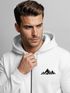 Sweatjacke mit Kapuze Wandern Berge Line-Art Print Aufdruck Motiv Zipjacke Männer Fashion Streetstyle Neverless®preview