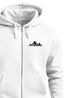 Sweatjacke mit Kapuze Wandern Berge Line-Art Print Aufdruck Motiv Zipjacke Männer Fashion Streetstyle Neverless®preview