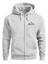 Sweatjacke mit Kapuze Wandern Berge Line-Art Print Aufdruck Motiv Zipjacke Männer Fashion Streetstyle Neverless®preview