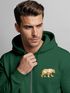 Sweatjacke Zip-Hoodie Herren Polygon Print Bär Outdoor Print Motiv Zipjacke Männer Fashion Streetstyle Neverless®preview