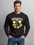 Sweatshirt Aufdruck Bee Happy Biene Blume Graffiti Grafik Schriftzug Rundhals-Pullover Fashion Streetstyle Neverless®preview