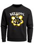 Sweatshirt Aufdruck Bee Happy Biene Blume Graffiti Grafik Schriftzug Rundhals-Pullover Fashion Streetstyle Neverless®preview