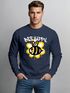 Sweatshirt Aufdruck Bee Happy Biene Blume Graffiti Grafik Schriftzug Rundhals-Pullover Fashion Streetstyle Neverless®preview