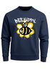 Sweatshirt Aufdruck Bee Happy Biene Blume Graffiti Grafik Schriftzug Rundhals-Pullover Fashion Streetstyle Neverless®preview