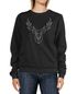 Sweatshirt Damen Aufdruck Hirsch Geweih Low Poly Rundhals-Pullover Pulli Sweater Neverless®preview